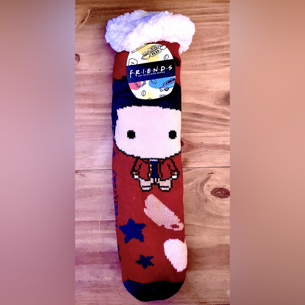 NWT•Unisex•Warner Bros. TV•FRIENDS•Central Perk •Ross & Marcel•Sherpa Socks
